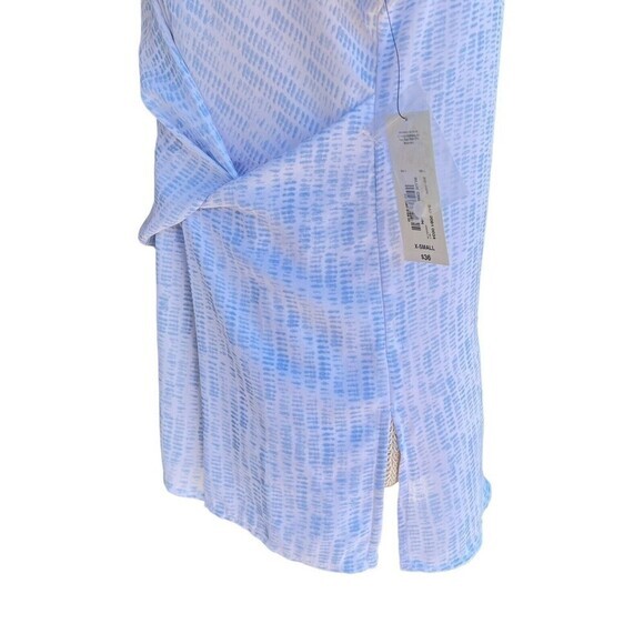 A.N.A A NEW APPROACH Blouse Top Size XS Sleeveless Tunic‎ White/Light Blue - Picture 8 of 14